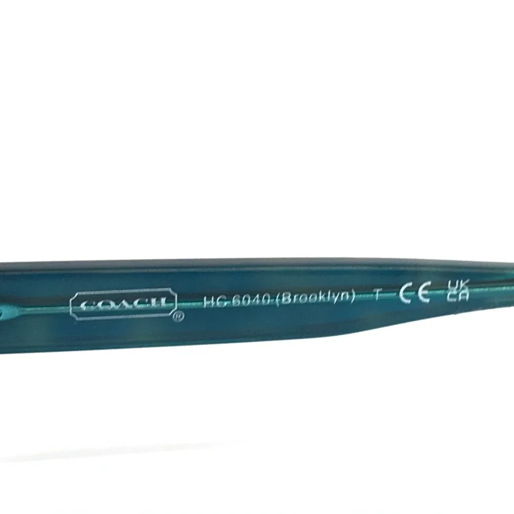 Coach Eyeglasses Frames HC6040 Brooklyn 5116 Dark Tortoise/Teal Blue 52-16-135
